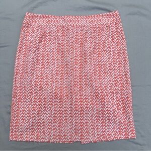 Pencil Skirt Peach and White Patterned Cynthia Rowley size 10